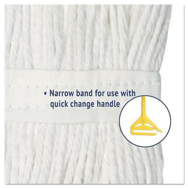 Alt view image 6 of 20 - Boardwalk Cut-End Wet Mop Head Rayon No. 20 White 2020REA