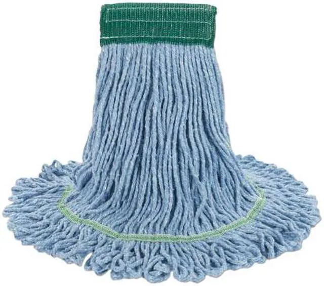 Main image of Super Loop Wet Mop Head, Cotton/Synthetic, Medium Size, Blue, 12/Carton