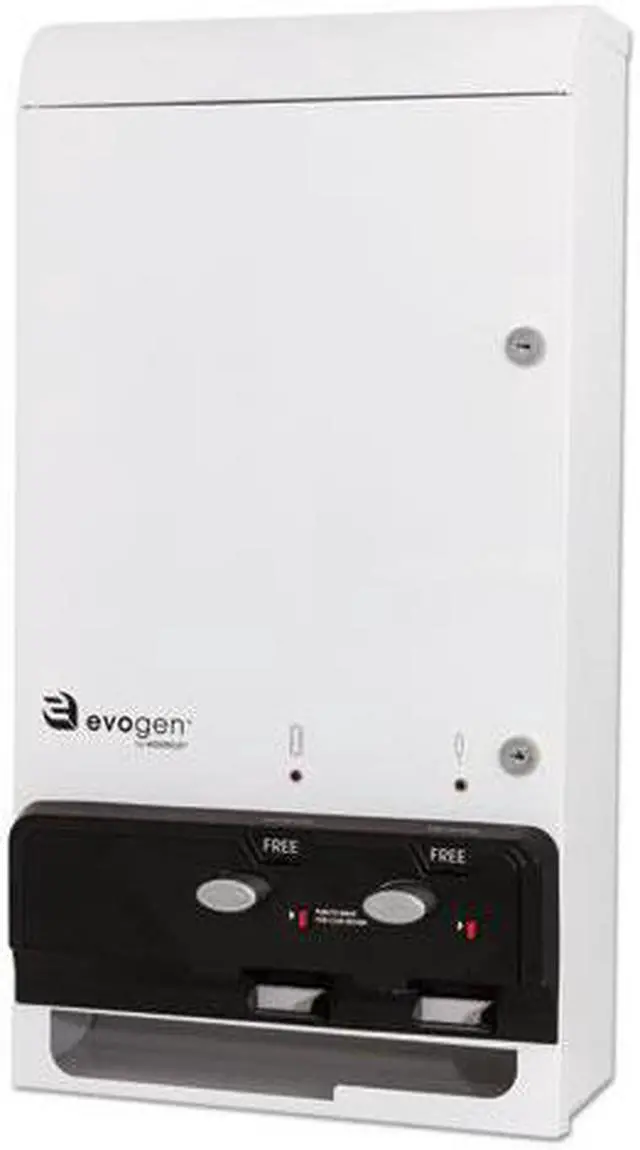 Main image of Evogen Feminine Hygiene Dispenser, Metal, 14" x 7.75" x 26.25", White