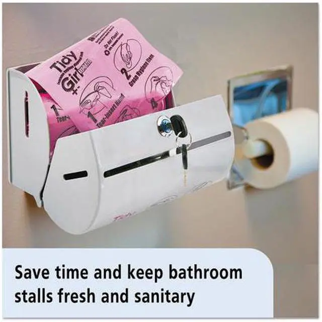 Alt view image 6 of 20 - Tidy Girl Plastic Feminine Hygiene Disposal Bag Dispenser, Gray TGUDPV2