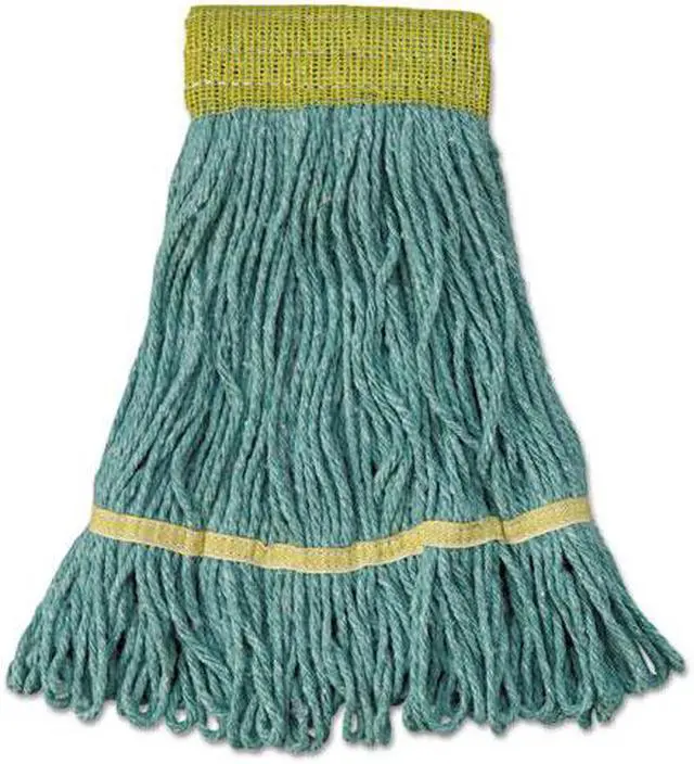 Main image of Super Loop Wet Mop Head, Cotton/Synthetic Fiber, Small, Green, 12/Carton
