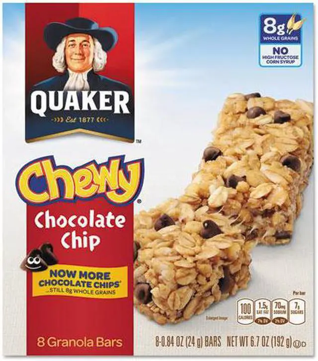 Alt view image 2 of 3 - Quaker Foods Chocolate Chip Chewy Granola Bars