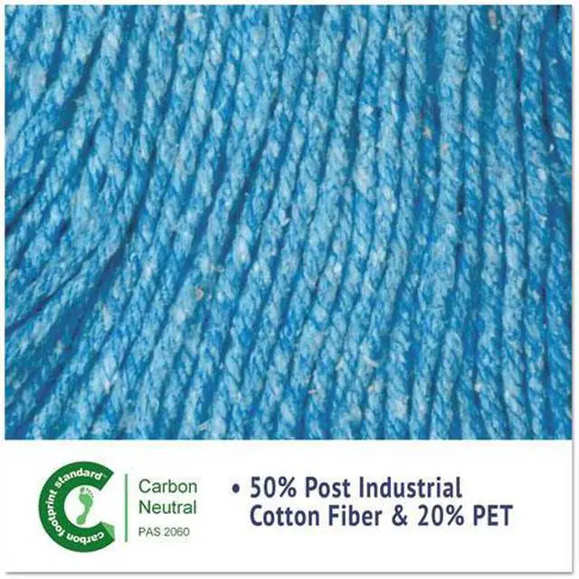 Alt view image 6 of 7 - Super Loop Wet Mop Head, Cotton/Synthetic, Medium Size, Blue, 12/Carton