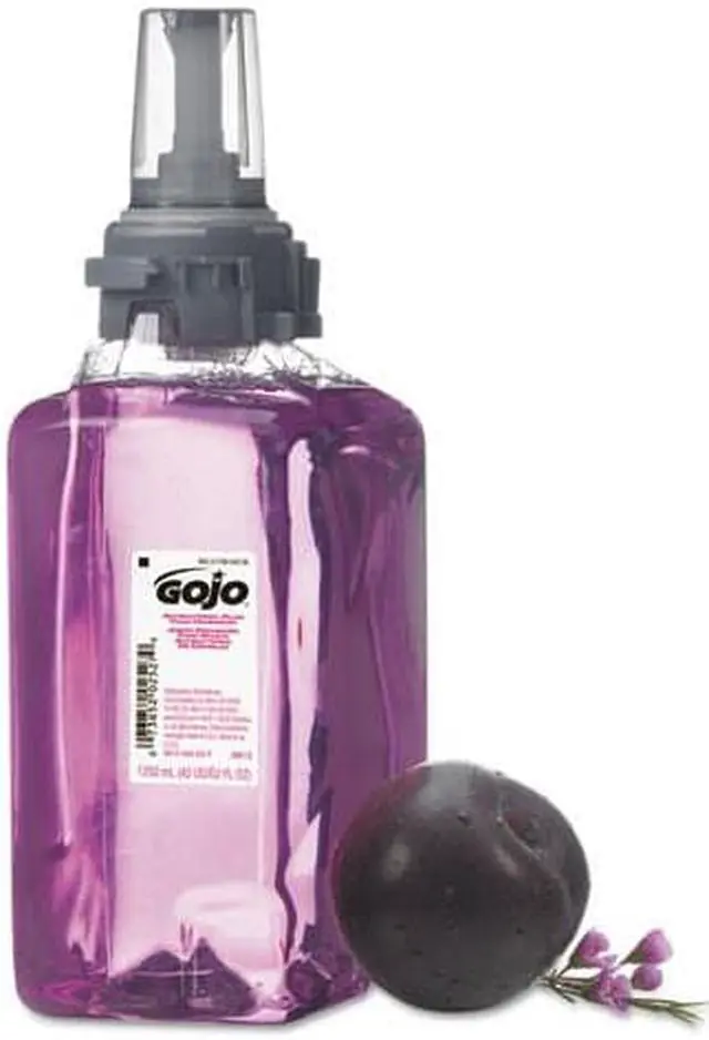 Alt view image 10 of 11 - Antibacterial Plum Foam Hand Wash, 1200Ml, Plum Scent, Clear Purple (Case of 3) GOJ881203CT