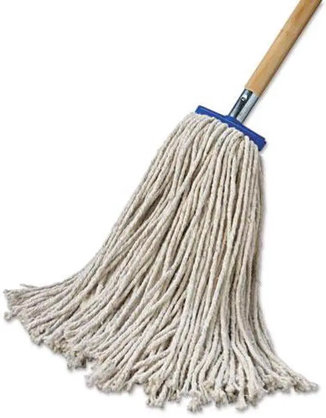 Alt view image 3 of 3 - Mop Head, Economical Lie-Flat Head, Cotton Fiber, 20oz, White, 12/Carton