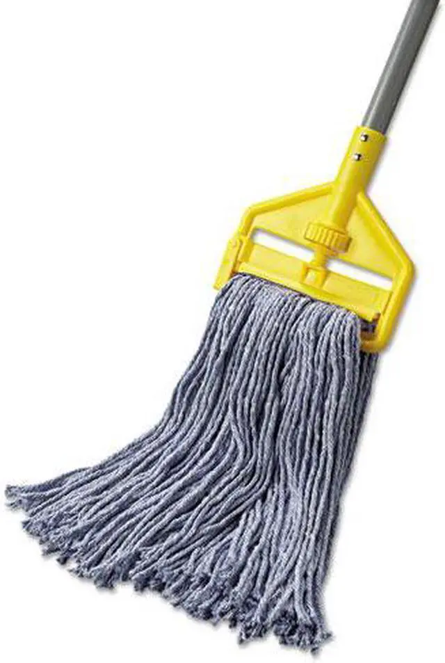Alt view image 2 of 2 - Mop Head, Standard Head, Cotton/Synthetic Fiber, Cut-End, #20, Blue, 12/Carton
