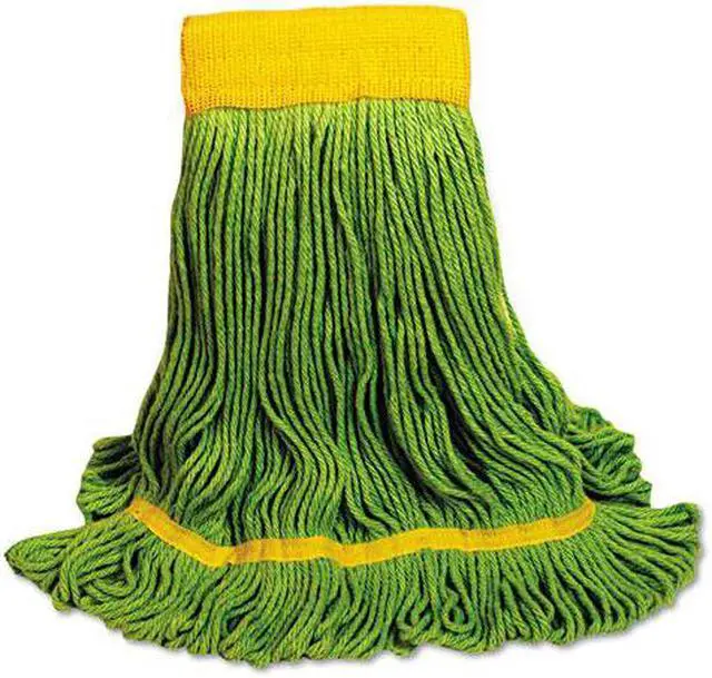 Alt view image 4 of 20 - EcoMop Looped-End Mop Head, Recycled Fibers, Medium Size, Green 1200MEA