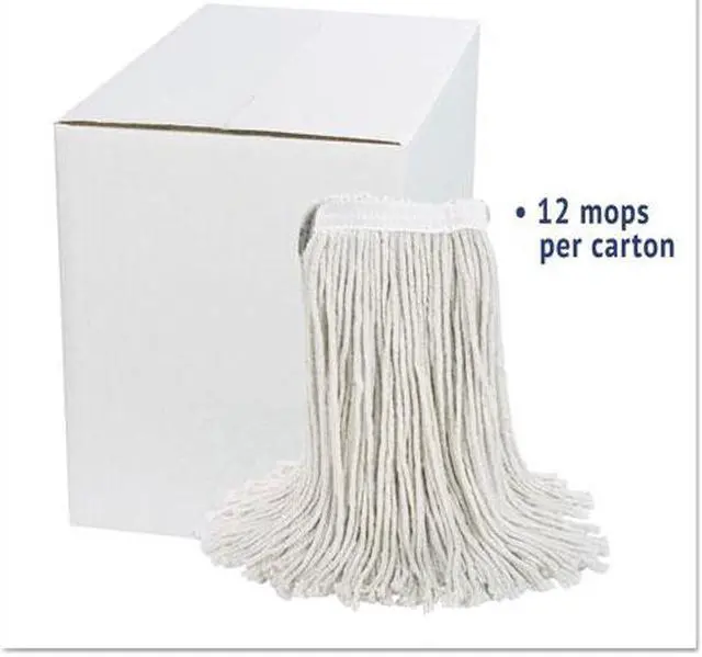 Alt view image 2 of 7 - Cut-End Wet Mop Head, Cotton, No. 24, White 12/Carton
