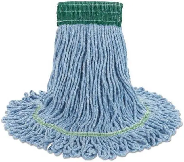Alt view image 12 of 20 - Boardwalk Super Loop Wet Mop Head Cotton/Synthetic Medium Size Blue 502BLEA