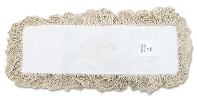 Alt view image 5 of 18 - Boardwalk Industrial Dust Mop Head Hygrade Cotton 18w x 5d White 1318