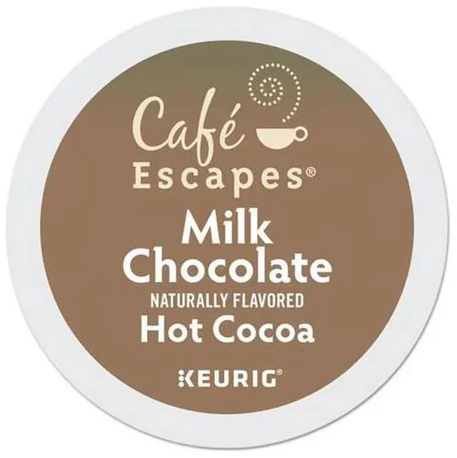 Alt view image 2 of 6 - Café Escapes Milk Chocolate Hot Cocoa, Keurig Single-Serve K-Cup Pods, Hot Chocolate, 24 Count/Box