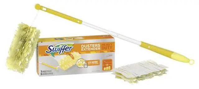 Alt view image 7 of 20 - Swiffer 360 Dusters Plastic Handle Extends to 3 ft 1 Handle & 3 Dusters/Kit