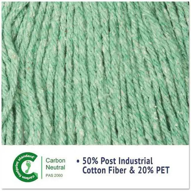 Alt view image 6 of 20 - Boardwalk Super Loop Wet Mop Head Cotton/Synthetic Medium Size Green 502GNEA