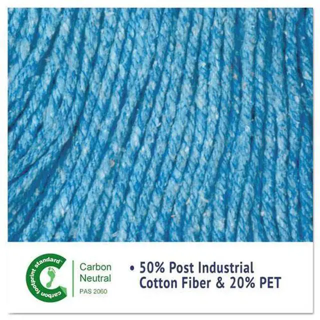 Alt view image 12 of 20 - Boardwalk Super Loop Wet Mop Head Cotton/Synthetic Large Size Blue 503BLEA