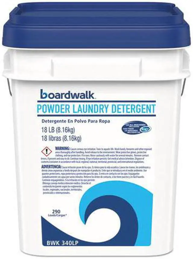 Alt view image 6 of 13 - Boardwalk Laundry Detergent Powder, Crisp Clean Scent, 18 Lb Pail 340LP
