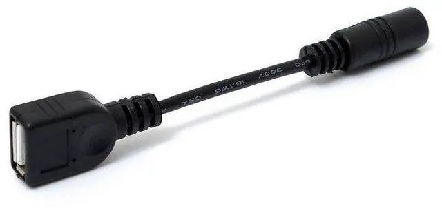 Alt view image 4 of 6 - 5V USB Female to DC Power Jack 5.5 2.1mm Charge Adpter Cable for Phone & Tablet