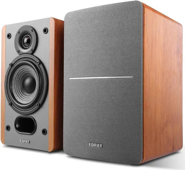 Alt view image 10 of 15 - Edifier P12 Passive Bookshelf Speakers - 2-way Speakers with Built-in Wall-Mount Bracket - Wood Color, Pair