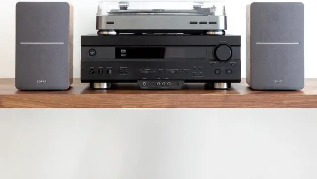 Alt view image 14 of 15 - Edifier P12 Passive Bookshelf Speakers - 2-way Speakers with Built-in Wall-Mount Bracket - Wood Color, Pair