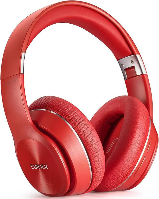 Alt view image 8 of 11 - Edifier W820BT Bluetooth Headphones - Foldable Wireless Headphone with 80-hour Long Battery Life - Red