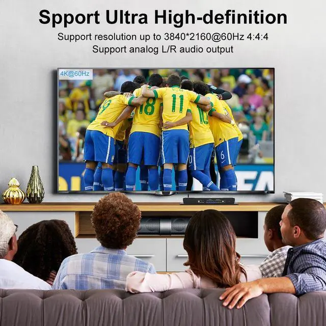 Alt view image 6 of 7 - TESmart HDMI KVM Switch 4 Port 4K@60Hz Ultra HD 4x1 HDMI KVM Switcher with 2 Pcs 5ft KVM Cables Supports USB 2.0 Devices, Mechanical and Multimedia Keyboard and Mouse Pass Through Control up to 4 PCs