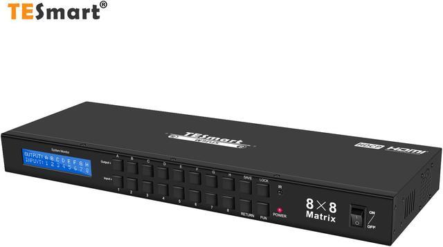 8 Port Rackmount HDMI Switch 4K@60Hz with RS232/LAN