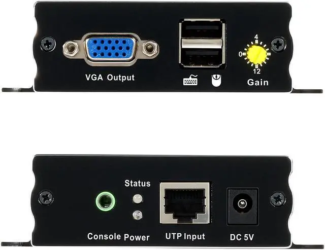 Alt view image 2 of 8 - TESmart 1080P 60Hz Long Range 984ft USB VGA KVM Extender Over Cat5e Cat6 Ethernet Cable (up to 984ft/300m, Sender+Receiver)