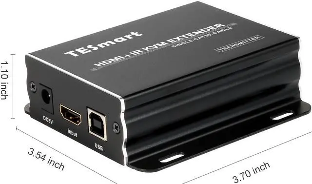 Alt view image 6 of 7 - TESmart HDMI KVM USB Extender Transmit 1080p HD Video Over Cat5e/6 Ethernet Cable 60m (196ft) for Mouse and Keyboard Control Remote Signals
