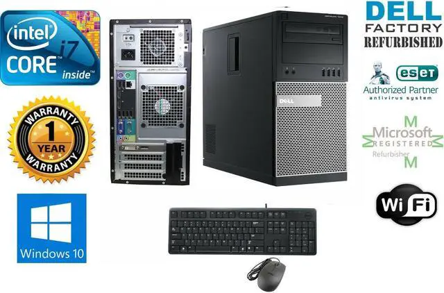 Alt view image 4 of 7 - DELL Desktop Computer 7010-T Intel Core i7-3770 16 GB 240GB SSD Intel HD Graphics 4000 Windows 10 Pro