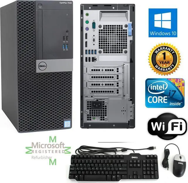 Main image of Dell 7040 PC Tower i7 6700 3.40g 32GB NEW 1TB SSD Win 10 GeForce 730 4gb 500PSU
1 year warranty