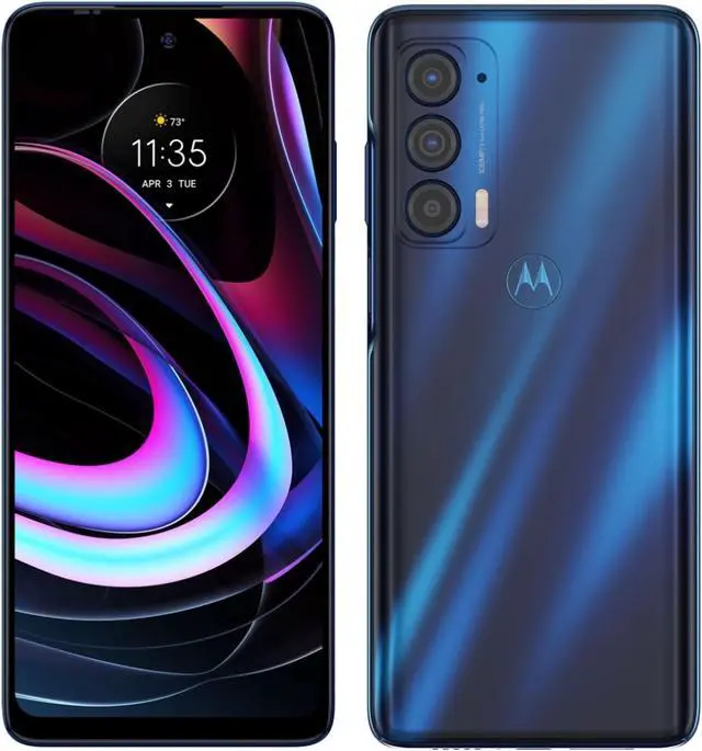 Main image of Motorola - Edge (2021) 4G - 256GB - GSM CDMA Factory Unlocked - Nebula Blue - Good Condition - 90 Day Warranty