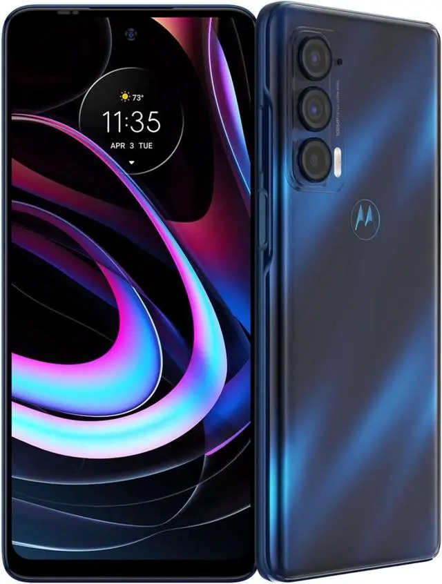 Alt view image 4 of 7 - Motorola - Edge (2021) 4G - 256GB - GSM CDMA Factory Unlocked - Nebula Blue - Good Condition - 90 Day Warranty