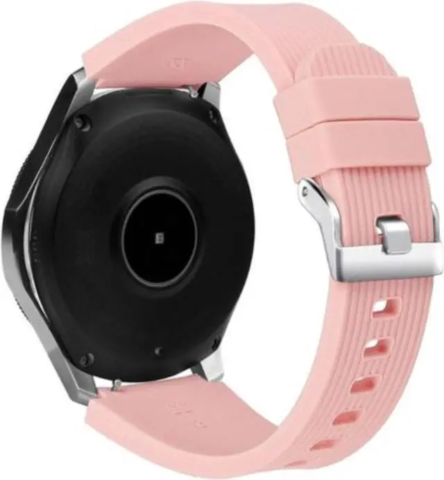Alt view image 2 of 6 - Samsung - Gear S3 Frontier - Bluetooth Smartwatch 46mm Silicone Band - Verizon - Black with Pink Band - Good Condition - 90 Day Warranty