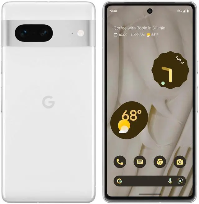 Alt view image 2 of 12 - Google Pixel 7  - 5G - 128 GB - GSM CDMA Factory Unlocked - Snow - Good Condition - 90 Days Warranty