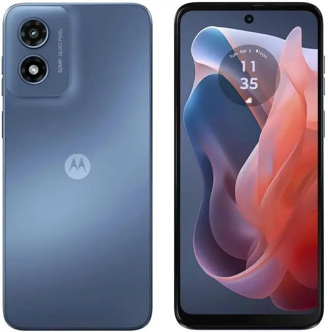 Alt view image 2 of 7 - Motorola Moto G play (2024) - 64 GB - AT&T,H2O,Cricket Only- Sapphire Blue - Excellent Condition - 90 Days Warranty