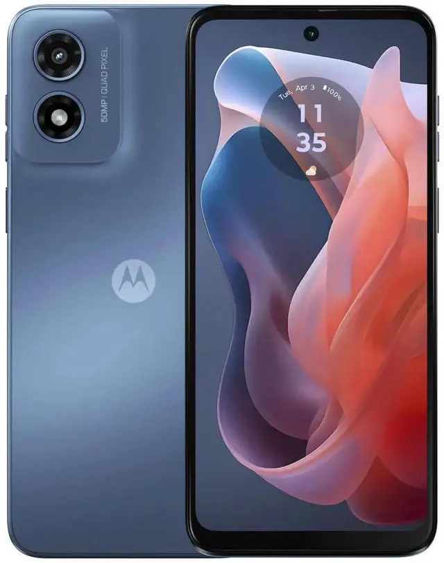 Main image of Motorola Moto G play (2024) - 64 GB - AT&T,H2O,Cricket Only- Sapphire Blue - Excellent Condition - 90 Days Warranty