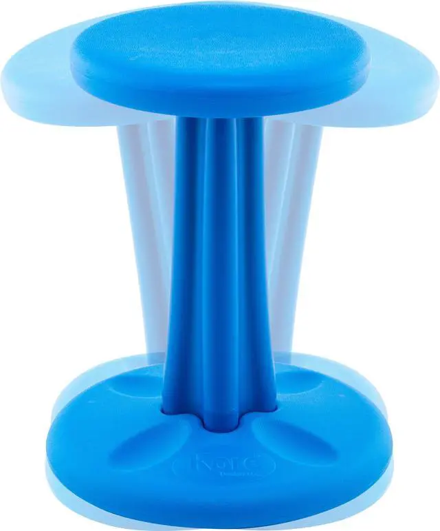 Alt view image 3 of 14 - Kore Wobble Chair - Age 8-9, Grade 3-4, Blue (16in) - Flexible Seating Stool for Classroom, Elementary School, ADD/ADHD - Made in USA