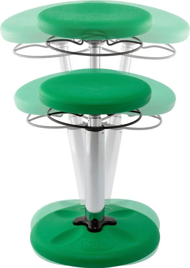 Alt view image 2 of 9 - Kore Adjustable Height Wobble Chair, Active Sitting for Children, Kids, Teens: Better Than a Balance Ball, Flexible Classroom Seating, Adjusts from 16.5 to 24", Green