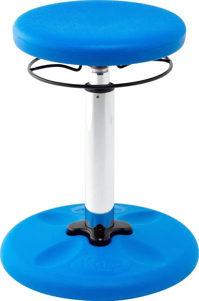 Main image of Kore Adjustable Height Wobble Chair, Active Sitting for Children, Kids, Teens: Better Than a Balance Ball, Flexible Classroom Seating, Adjusts from 16.5 to 24", Blue