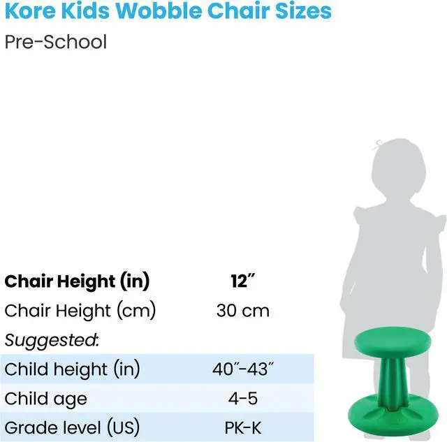Alt view image 3 of 9 - Kore Wobble Chair - Age 4-5 yrs, Purple (12in) Flexible Seating Stool for Classroom, Preschool, Kindergarten & Elementary School - Made in the USA