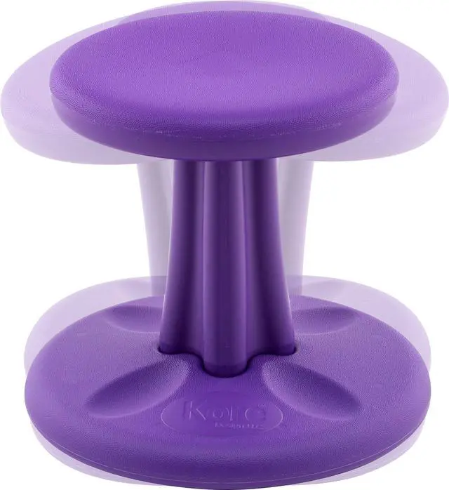 Alt view image 2 of 9 - Kore Wobble Chair - Age 4-5 yrs, Purple (12in) Flexible Seating Stool for Classroom, Preschool, Kindergarten & Elementary School - Made in the USA