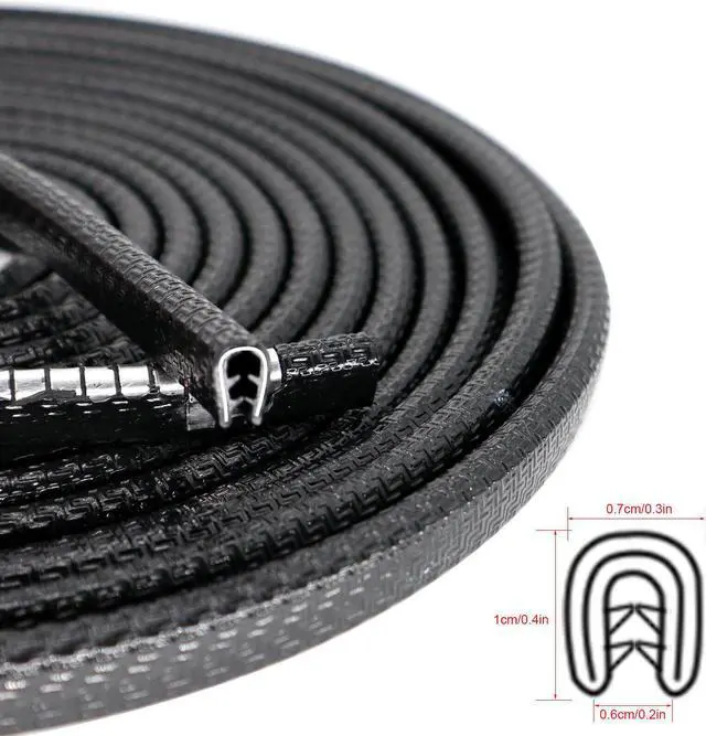 Alt view image 4 of 6 - 5m Car Door Seal Strip Weatherstrip Protector Edge Trim Guard Rubber Strip US