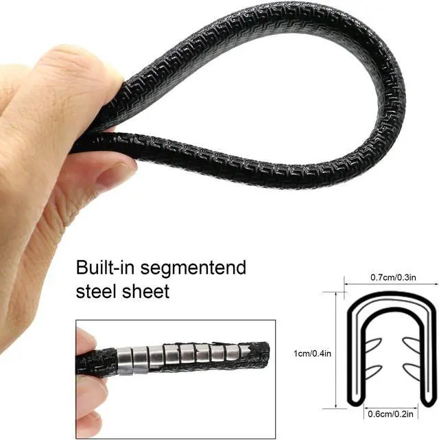 Alt view image 2 of 6 - 5m Car Door Seal Strip Weatherstrip Protector Edge Trim Guard Rubber Strip US