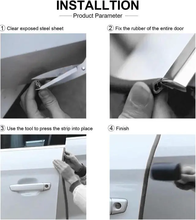 Alt view image 6 of 6 - 5m Car Door Seal Strip Weatherstrip Protector Edge Trim Guard Rubber Strip US