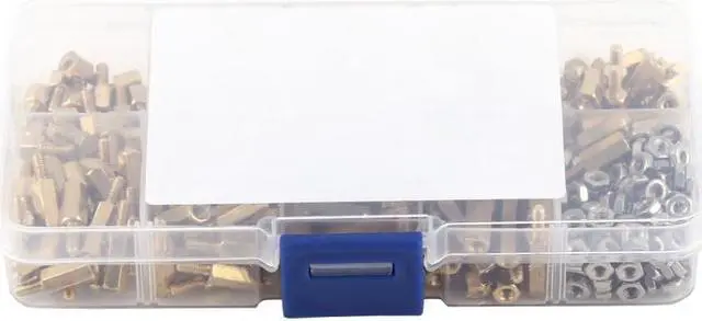 Alt view image 6 of 7 - 360pcs M2.5 Brass Male-Female Standoff Stainless Steel Hex Nuts Assortment Set Fastener Hardware For Electronic Industry