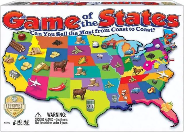 Alt view image 4 of 8 - Game of the States - Family Game by Winning Moves (1206)