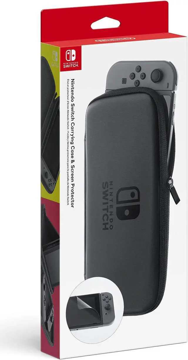 Alt view image 6 of 9 - nintendo switch carrying case + screen protector