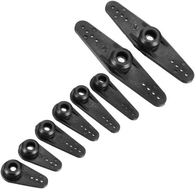 Alt view image 2 of 5 - Plastic Servo Arm 24T Black, 3mm Hole Single / Double Arm for 1 Set