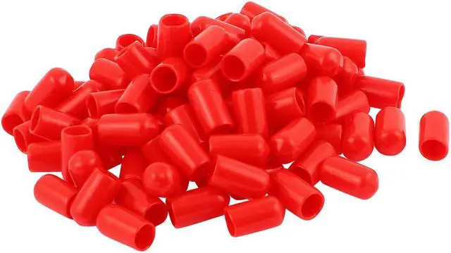 Main image of 100pcs 9mm Inner Dia Vinyl End Cap Wire Cable Tube Cover Protector