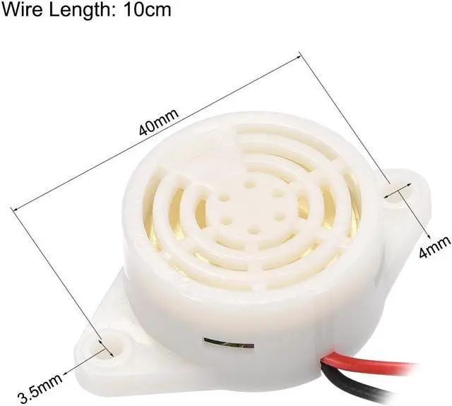 Alt view image 4 of 4 - 5 Pcs DC3-24V Active Electronic Buzzer Piezo Alarm Sounder Intermittent 100dB Beep Speaker