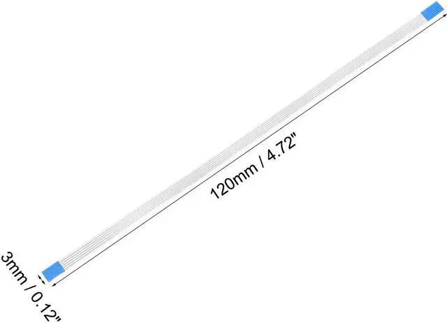 Alt view image 4 of 5 - Flexible Flat Cable, 5 Pins 0.5mm Pitch 120mm FPC FFC Flexible Ribbon Cable for LCD TV Car Audio DVD Player Laptop 20Pcs (A Type)